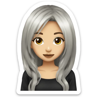 goshikku gyaru girl with black clothes sticker