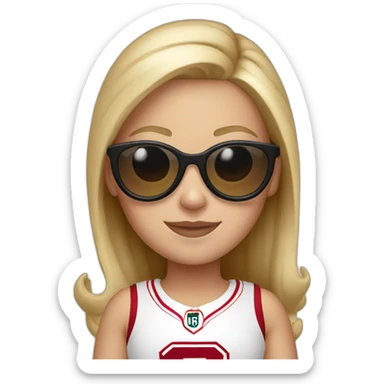 White Girl With 49ers Sunglasses sticker