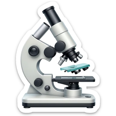 Scientific microscope with specimen slide sticker