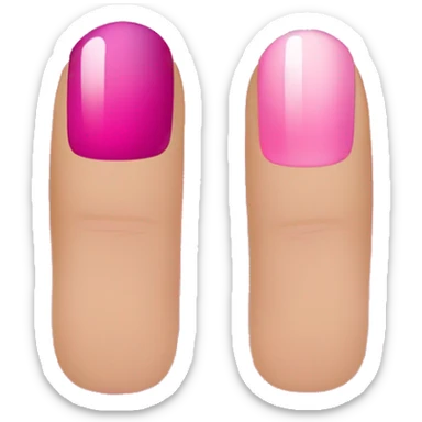 The tip of the nail is dark pink, and the gradation nail becomes lighter as it goes to the middle of the nail sticker