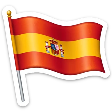 Spain flag with a waving effect sticker
