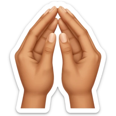 two hands forming an triangle sticker