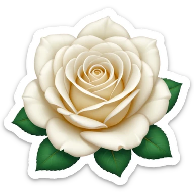 White rose sticker