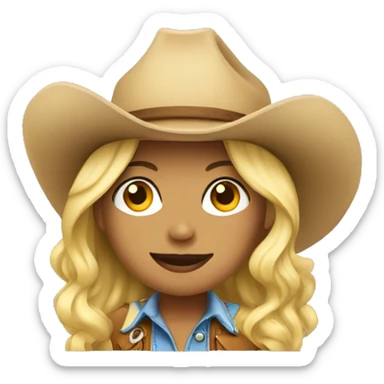 Blonde cowgirl sticker