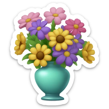 Flowers in a vase sticker