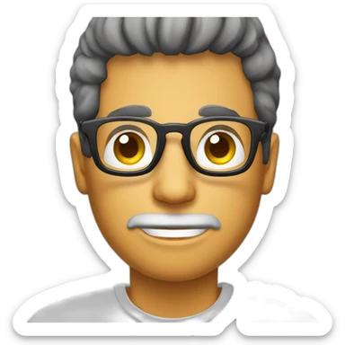 Anestesiologo hombre con lentes  sticker