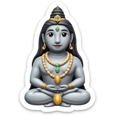 Put the Shiva Linga has the locket in the neck of Nandi sticker