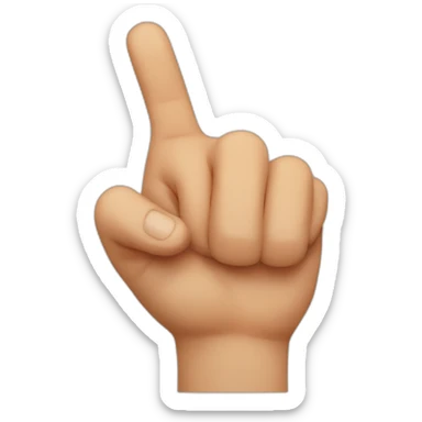 Left hands and pointing finger cross to middle finger sticker