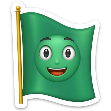 Green flag like a go flag sticker