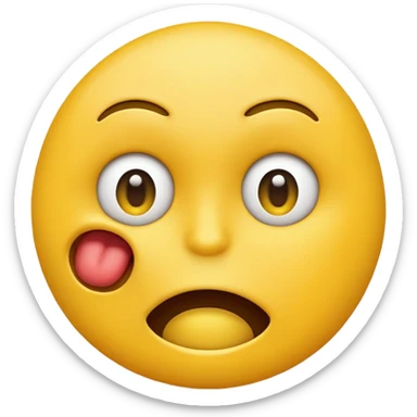 an emoji choking itself sticker