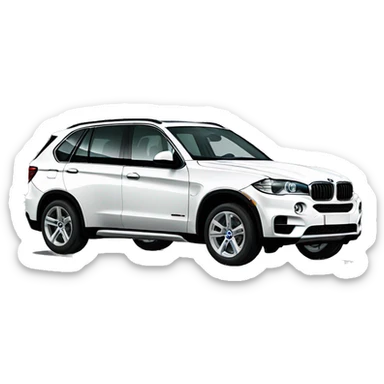 White BMW X5 sticker