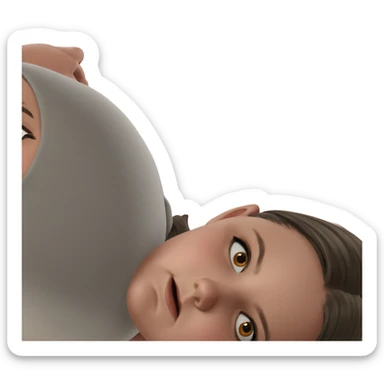 girl in motion indoors sticker