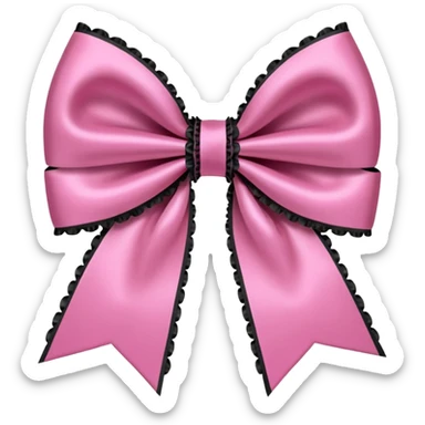 pink gothic bow sticker