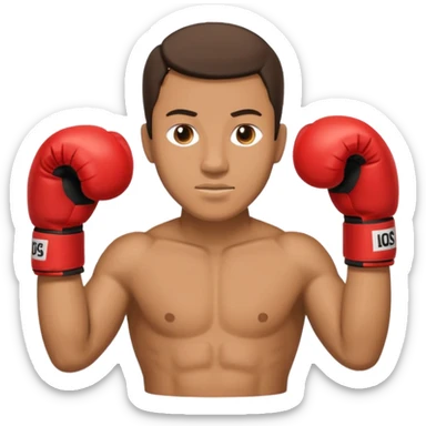 Can you make a cardboard box man with boxing gloves sticker