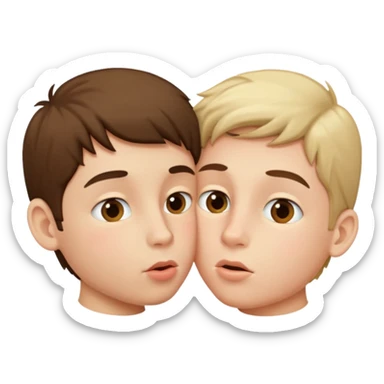 Two boys kissing ￼ sticker