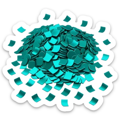 Teal celebration sticker