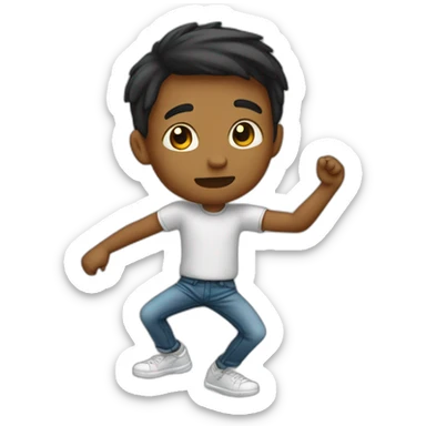 Garçon qui fait un dab sticker