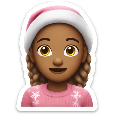Cute pink holiday sticker
