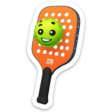 Pickleball paddle and ball sticker
