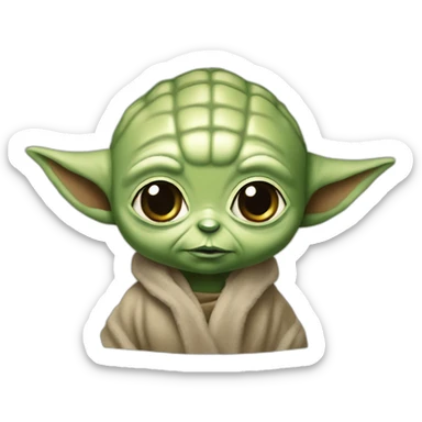 Bébé Yoda buvent du soda sticker