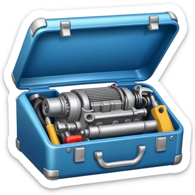 generate me a repair kit with a car engine sticker