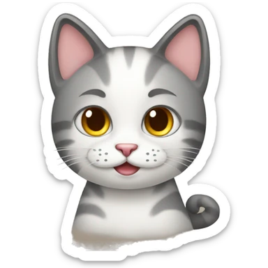 a busy cat sticker