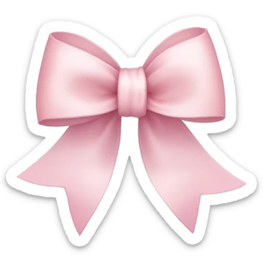 light pink ribbon bow sticker
