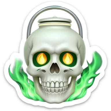 Skull lantern – Green flame inside










 sticker