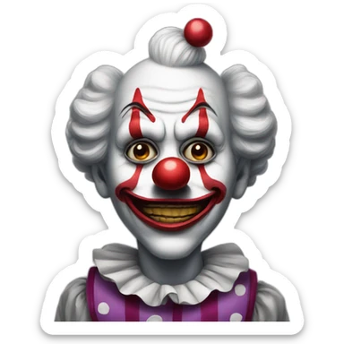 Clown creepy sticker