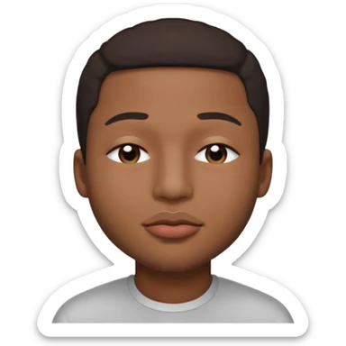 ishowspeed lips closed and eyes closed black male biracial sticker