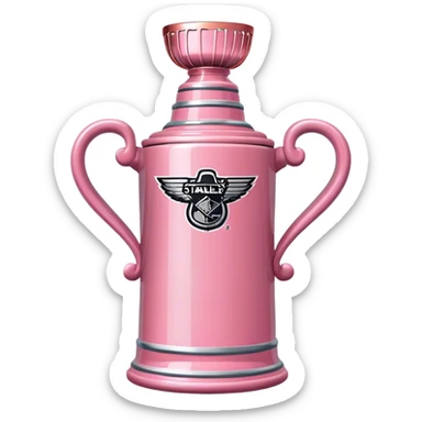 A pink Stanley cup  sticker