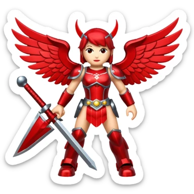 a roblox red valkyrie without people sticker