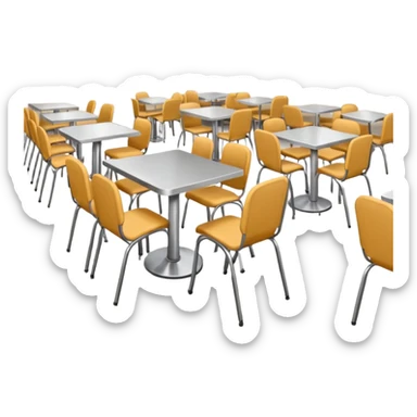 un comedor  de cafeteria sticker