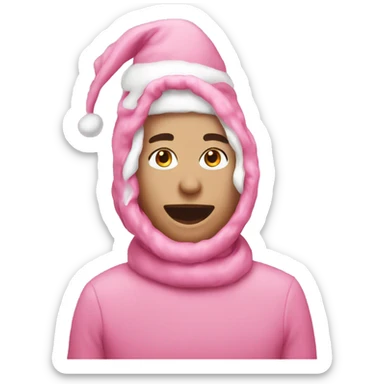 Pink Christmas sticker