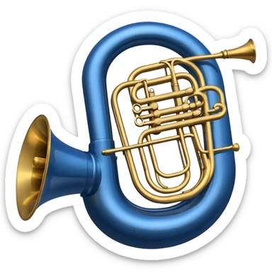 tuba redonda azul escura como a de how i meet your mother  sticker