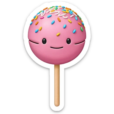pink cake pop sticker