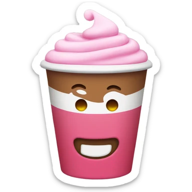 pinl christmas cup wit kakao sticker