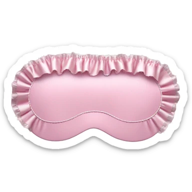 Light pink Frilly satin sleep mask no eyes sticker