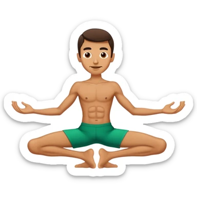skinny mexican man doing the splits sticker