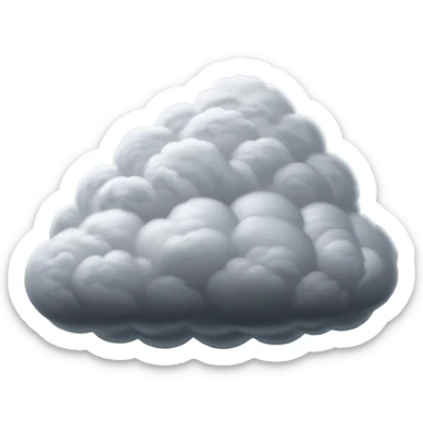 Cinematic Realistic Nimbus Emoji, Dark and foreboding, with thick, heavy clouds swirling ominously in the sky. The clouds are dense with rain, ready to pour down as the atmosphere charges with energy and anticipation. Soft glowing outline, capturing the essence of stormy tension and impending rain in a dense nimbus cloud! sticker