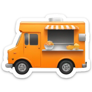 LIGHT Orange Food truck sticker