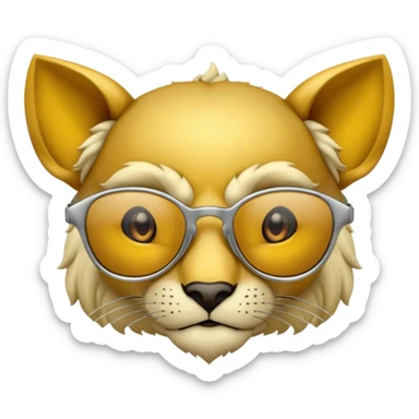 León con lentes Oakley Juliet sticker