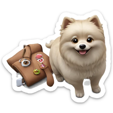 playful pup in the park sticker