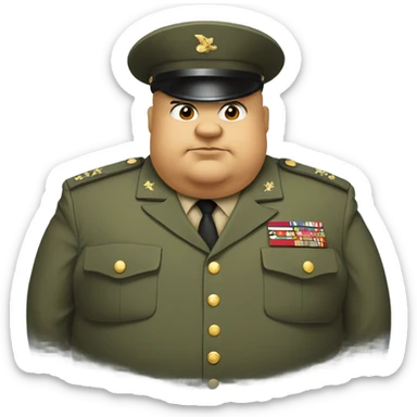 Morbidly obese marine sticker