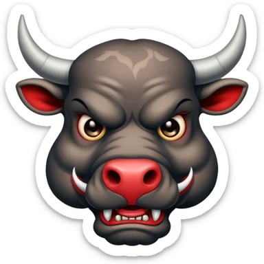tattooed-scary-looking-bulls-with-heavy-face-tattoes sticker