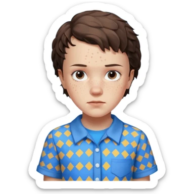 Eleven from stranger things season 3 sticker
