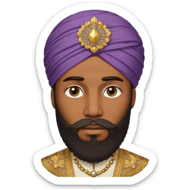 bearded man in turban sticker