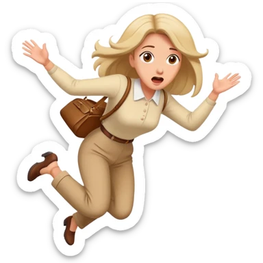lady tripping  sticker