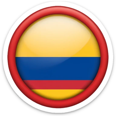Bandera de colombia circular sticker
