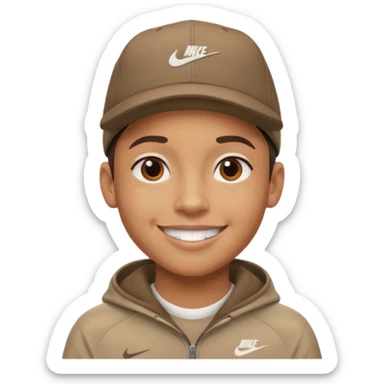 Ragazzo con cappello Nike mulatto che dice di si col police sticker